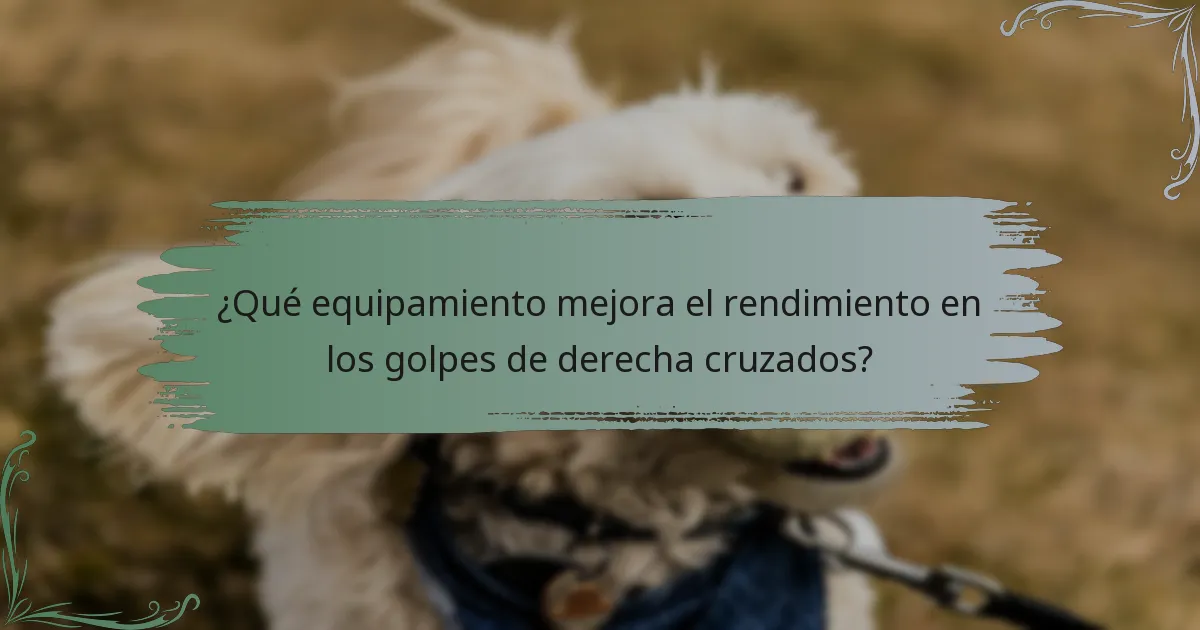¿Qué equipamiento mejora el rendimiento en los golpes de derecha cruzados?